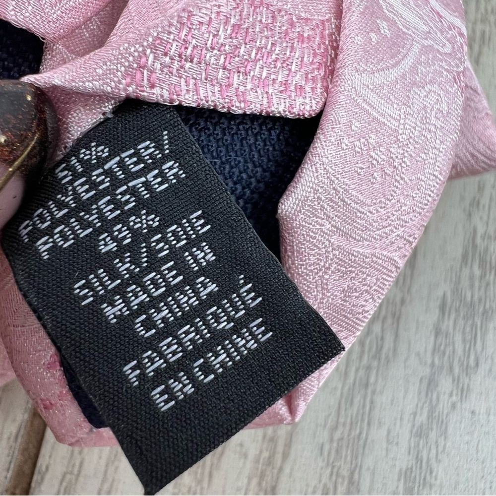 536 - Michael Kors Paisley Tie Pink 650 2MKC24-1052 Silk Blend $69.50 - Picture 3 of 5